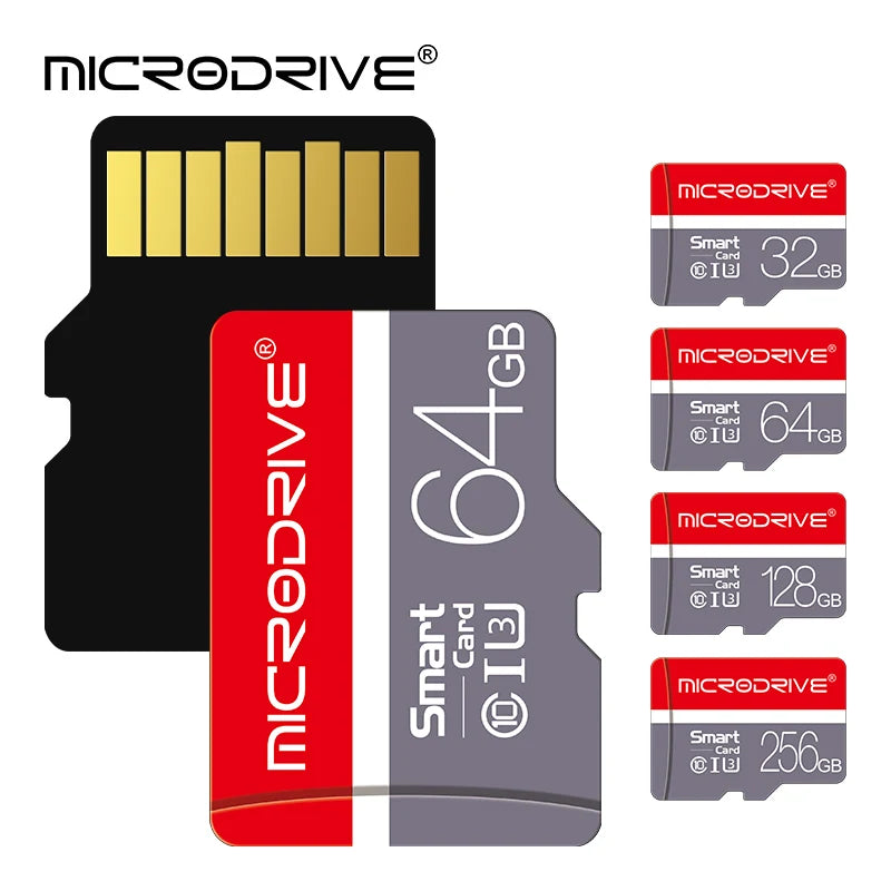 Carte mémoire 32 Go 64 Go 128 Go 256 Go U3 SDXC/SDHC Mini carte SD classe 10 TF Flash Mini carte SD pour smartphone/appareil photo