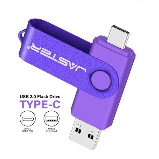 Clé USB TYPE-C 128 Go Capacité réelle Clé USB 64 Go Clé USB gratuite Cadeau d'affaires créatif Clé USB Rouge Bleu 32G