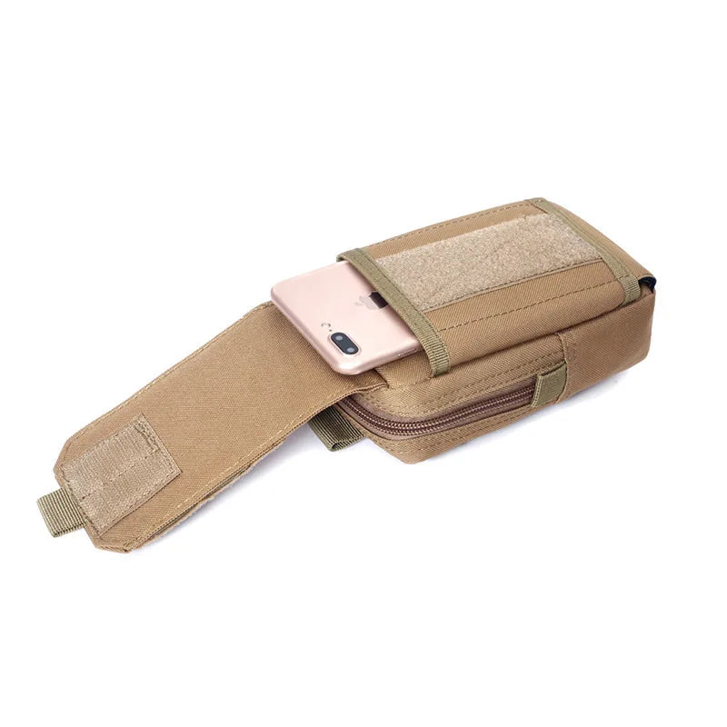 Pochette tactique pour téléphone portable, étui de ceinture pour smartphone, sac de taille, porte-clés de sécurité EDC, sacs de randonnée, de camping, rangement d'outils