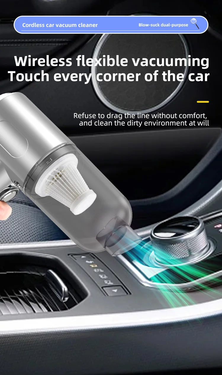 Car Vacuum Cleaner Portable Mini Dust Collector Dry And Wet Home Car Dual-Use Wireless Handheld Cleaning Appliances