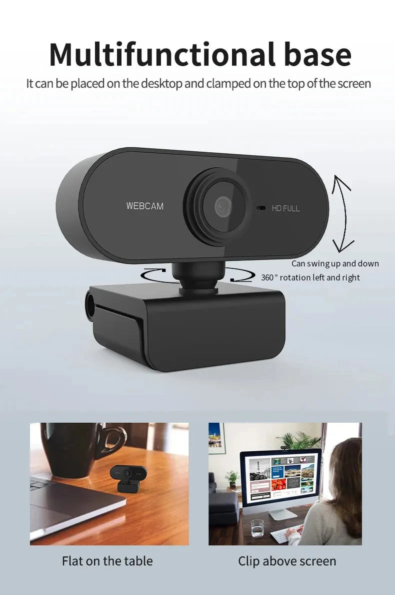 Camera 1080P HD Computer HD USB Camera Built In Microphone USB Network Camera Web Camera For Work With Microphone Tripod