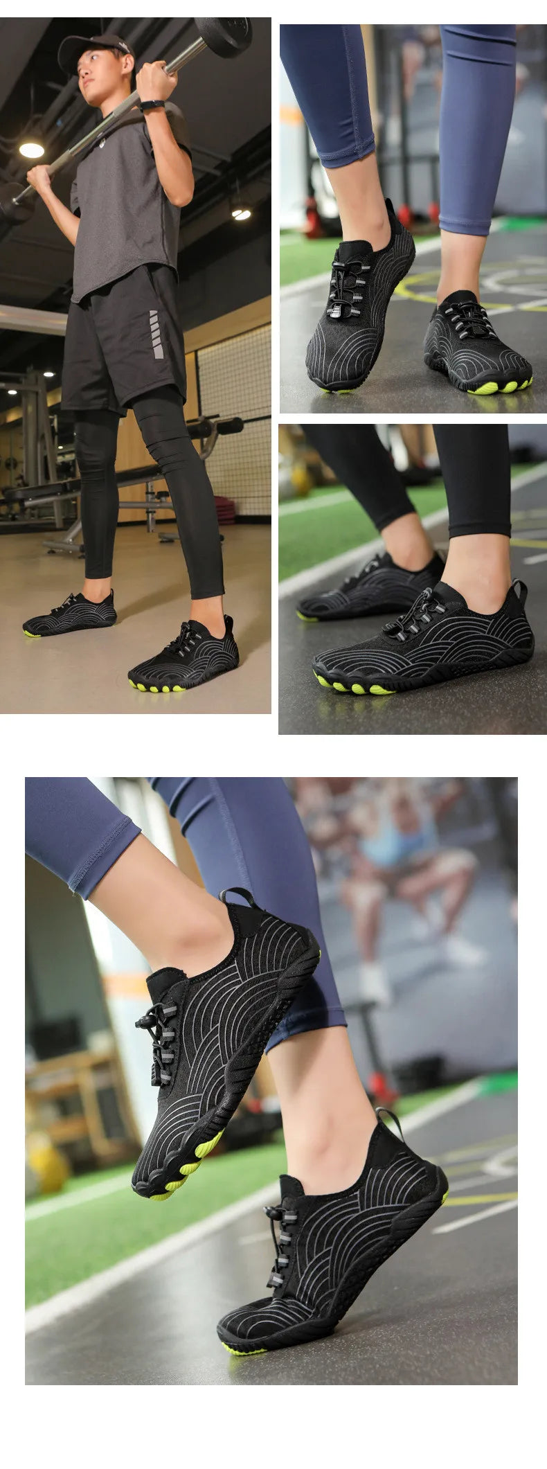 Baskets unisexes larges pieds nus, chaussures de sport légères et respirantes pour hommes, chaussures de marche en plein air, chaussures aquatiques pour femmes, baskets de course