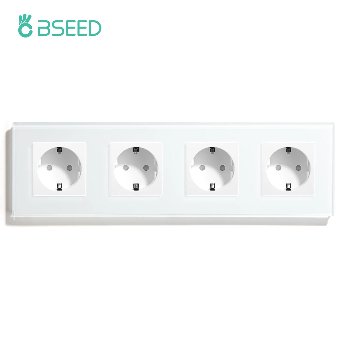 Prises électriques murales standard BSEED EU Prises de type C Prise d'alimentation murale Port de charge USB Panneau en verre Protection pour enfants 16 A