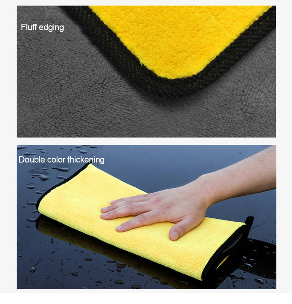 Car Wash Microfiber Towel 30x30/60CM Car Cleaning Drying Cloth Hemming Car Care Cloth Detailing Car Wash Towel