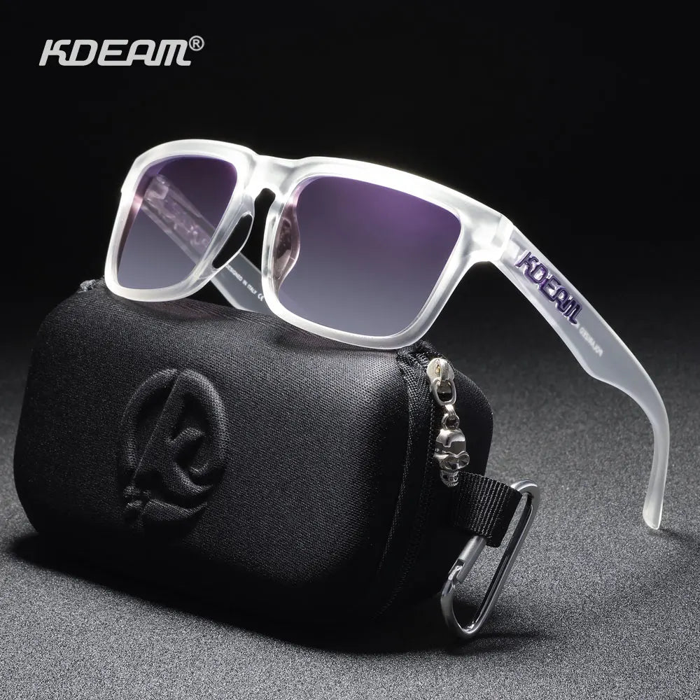 KDEAM Original Design Luxury Men Polarized Sunglasses Sports Driving Square Sun Glasses Fashion Women Shades UV400 Lens Eyewear