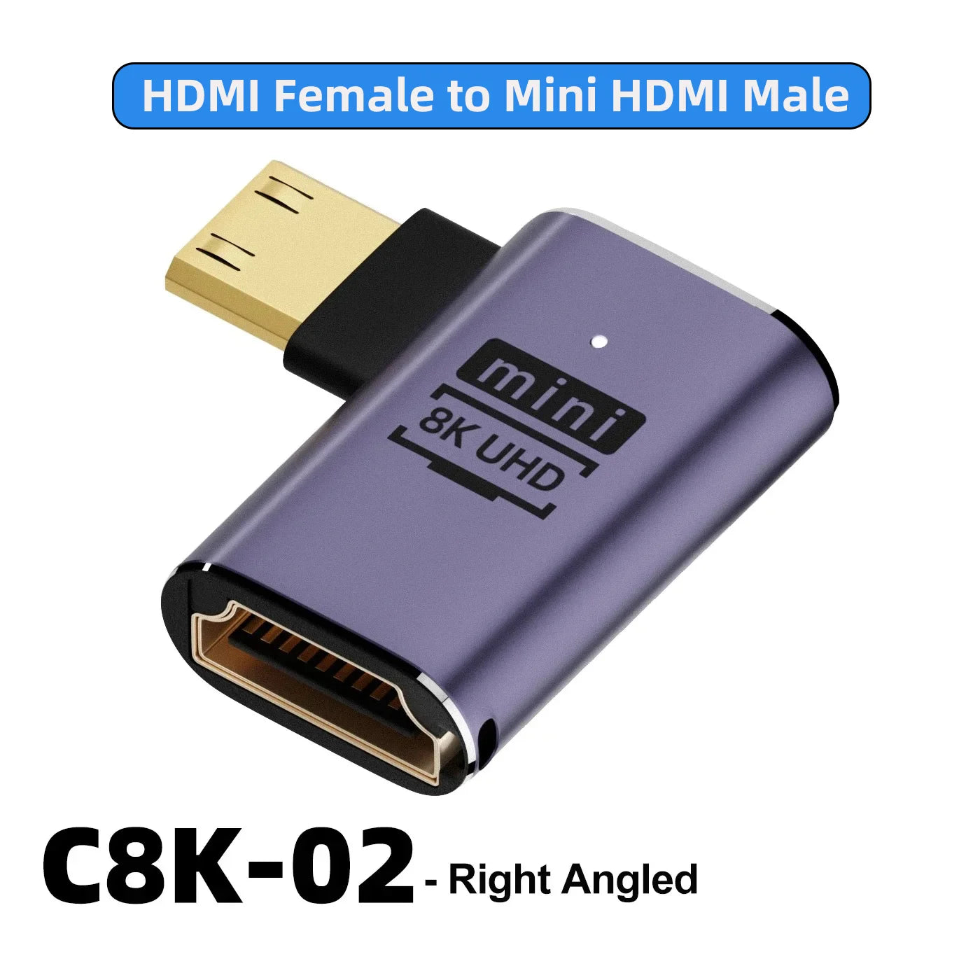 HDMI2.1 Cable Adapter mini micro hdmi to HDMI 2.1 Converter 48Gpbs 8K60HZ 4K120HZ for HDTV Projector PS4 PS5 Laptop PC