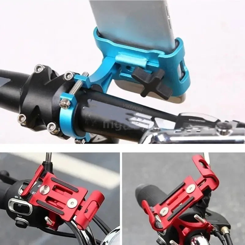 Metal Motorcycle Bike Phone Holder Aluminum Alloy Anti-slip Bracket GPS Clip Universal Bicycle Stand Support for All Smartphones