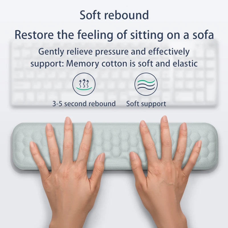 Repose-poignet ergonomique pour clavier et souris, protection pour le bureau, détente du poignet, tapis de souris en mousse à mémoire de forme, tapis de souris pour ordinateur portable