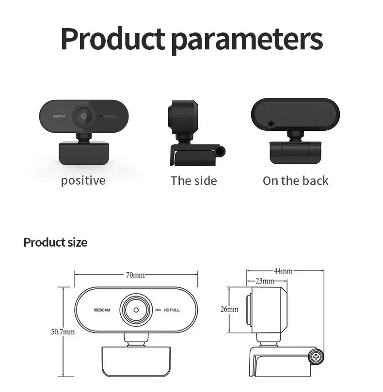 Camera 1080P HD Computer HD USB Camera Built In Microphone USB Network Camera Web Camera For Work With Microphone Tripod