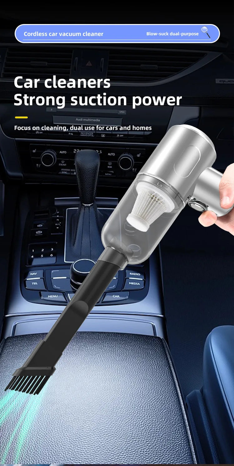 Car Vacuum Cleaner Portable Mini Dust Collector Dry And Wet Home Car Dual-Use Wireless Handheld Cleaning Appliances