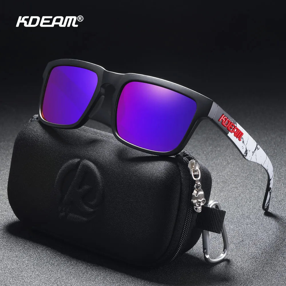 KDEAM Original Design Luxury Men Polarized Sunglasses Sports Driving Square Sun Glasses Fashion Women Shades UV400 Lens Eyewear