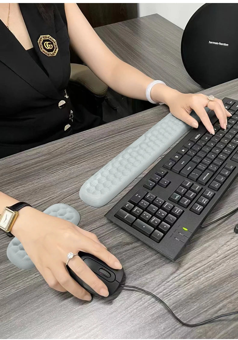 Keyboard mouse wrist rest ergonomic office typing protect relax wrist memory foam mouse pad computer notebook mouse pad