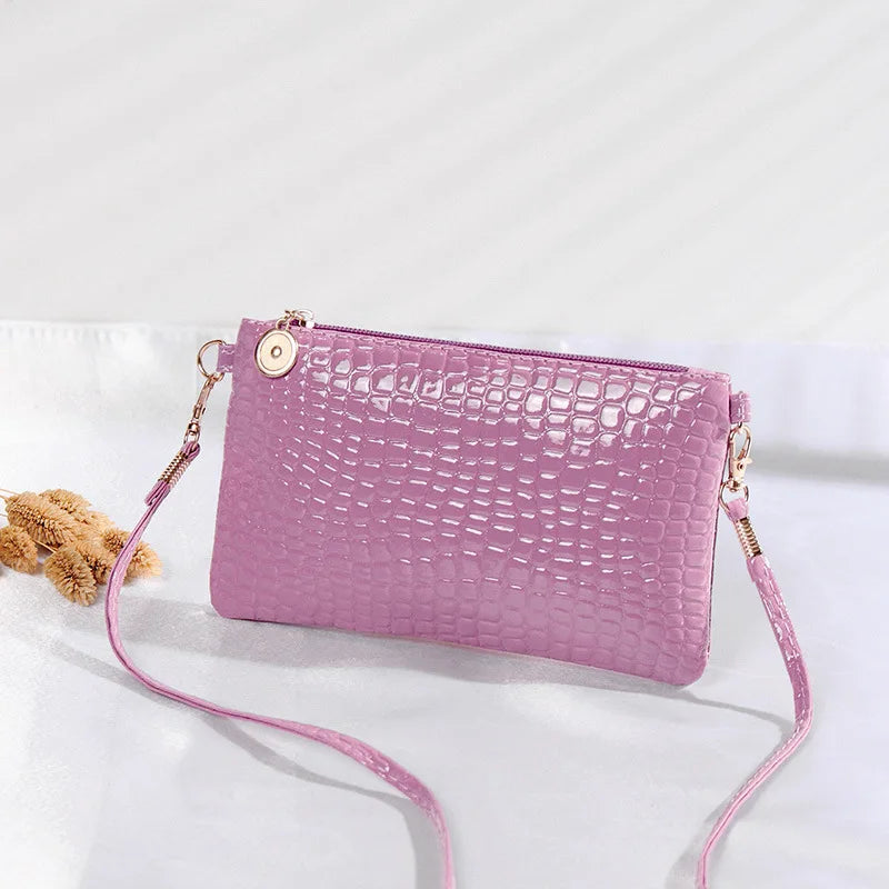 Mini Pu Fashion Women Shoulder Bag Messenger Bag Designer Luxury Crocodile Pattern Phone Coin Purse Girls Handbag Tote Bag