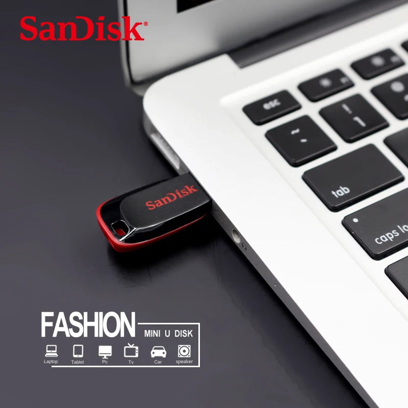 SanDisk CZ50 USB2.0 Pendrive 32GB 16GB 64GB USB Flash Drive Pen Drive U Disk Mini Flash Drive Cruzer Blade 100% Original