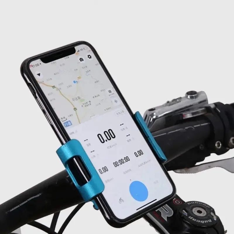 Support de téléphone en métal pour moto et vélo, en alliage d'aluminium, antidérapant, clip GPS, support de vélo universel pour tous les smartphones