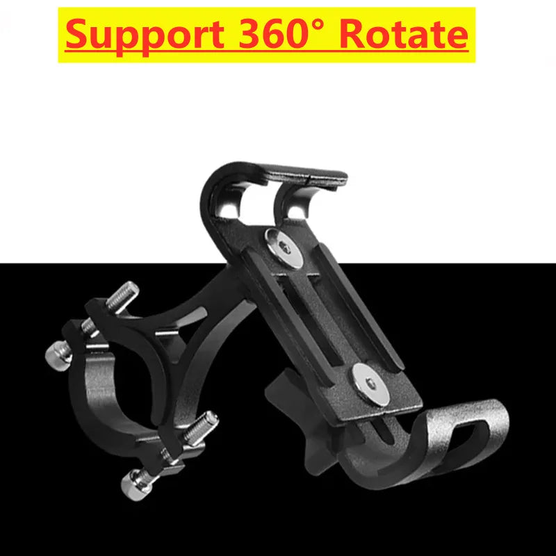 Metal Motorcycle Bike Phone Holder Aluminum Alloy Anti-slip Bracket GPS Clip Universal Bicycle Stand Support for All Smartphones