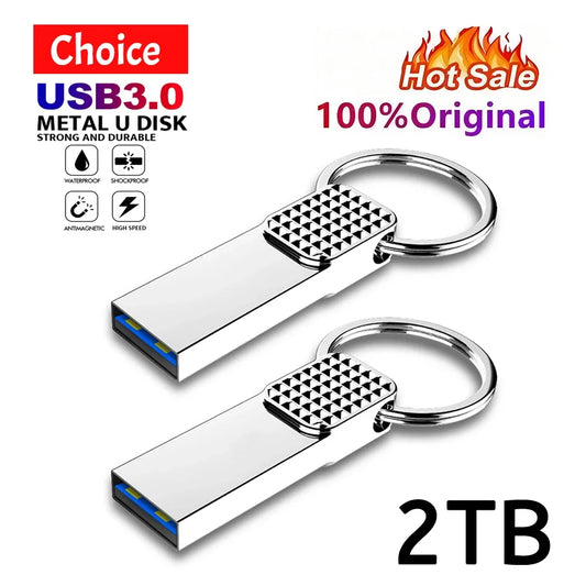 محرك أقراص USB 3.0 عالي السرعة بسعة 64 جيجابايت و32 جيجابايت وذاكرة فلاش USB مقاومة للماء بسعة 128 جيجابايت و512 جيجابايت و2 تيرابايت