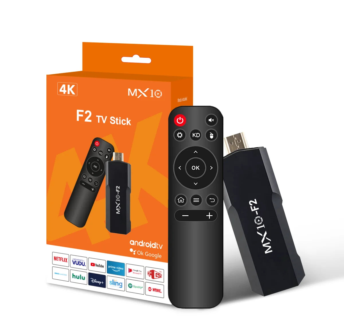 clés tv 1 Go 8 Go 1 unité Android 2024 stb mx10 F2 tv box android 4k eu android tv stick