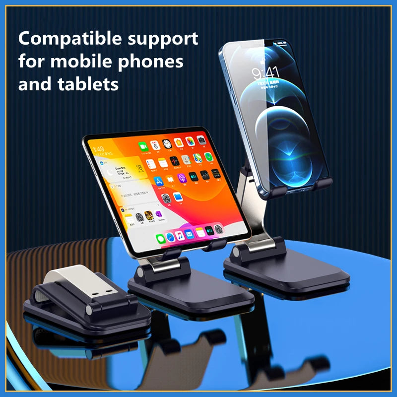 Foldable ABS Desktop Mobile Phone Stand For iPad iPhone 13 X Smartphone Support Tablet Desk Cell Phone Portable Holder Bracket