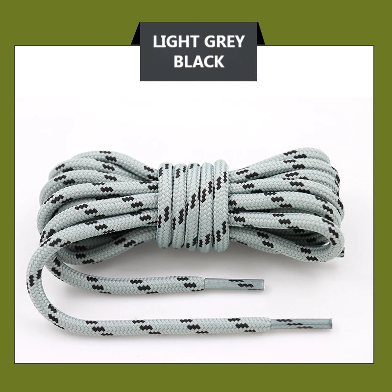 Round Shoelaces Outdoor Hiking Sports Shoe Lace Sneakers Shoelaces Length100/120/140/160CM Laces Black and White Shoelace Unisex