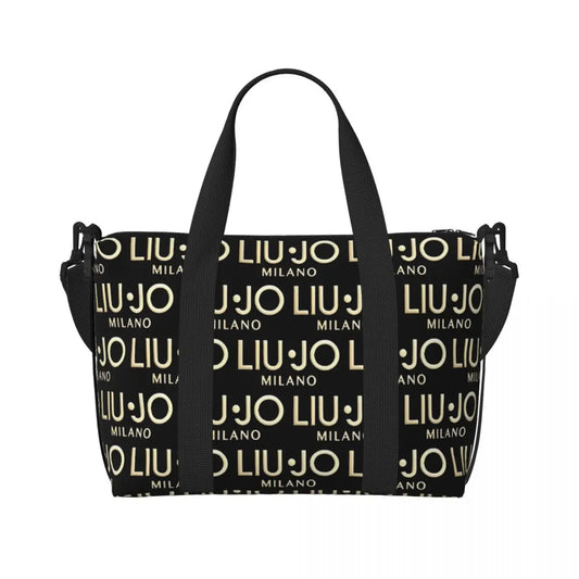 Custom Fashion Brand Liu Jo Groceries Tote Shopping Bags Women Big Capacity Gym Beach Travel Bags