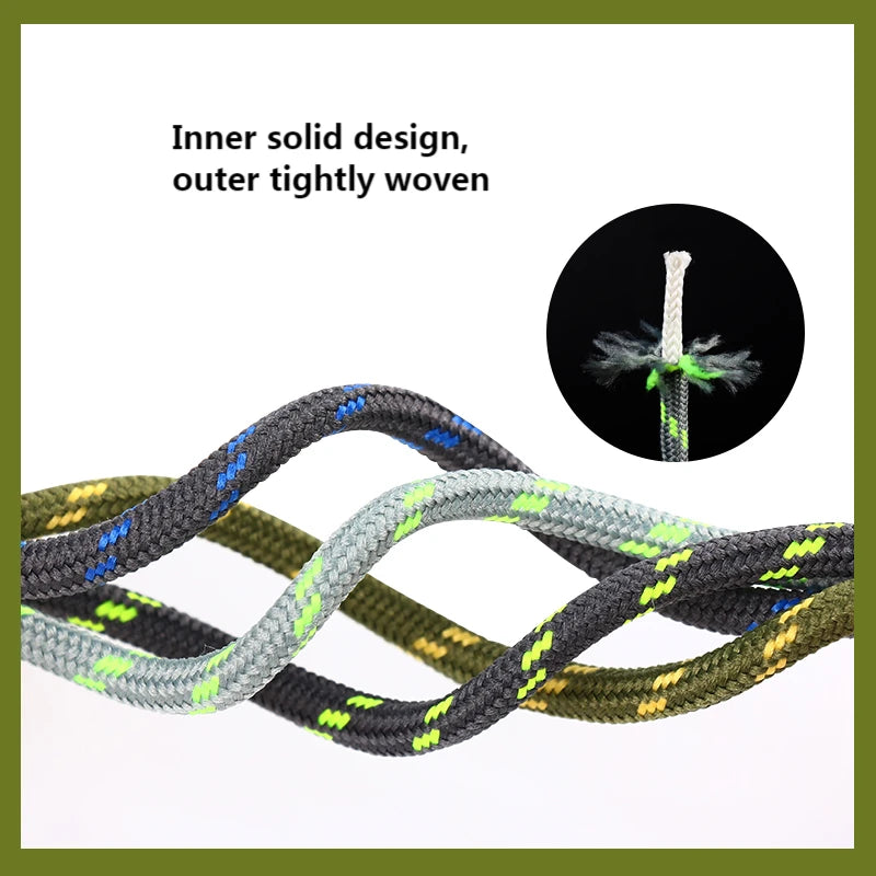 Round Shoelaces Outdoor Hiking Sports Shoe Lace Sneakers Shoelaces Length100/120/140/160CM Laces Black and White Shoelace Unisex