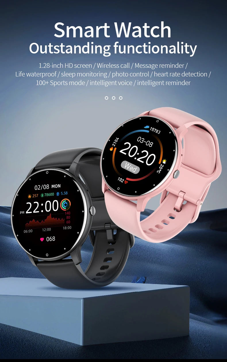 LIGE Ladies Smart Watch Men Bluetooth Sport Fitness Blood Oxygen Heart Rate Monitor Smartwatch For Xiaomi Huawei Phone 2024 New