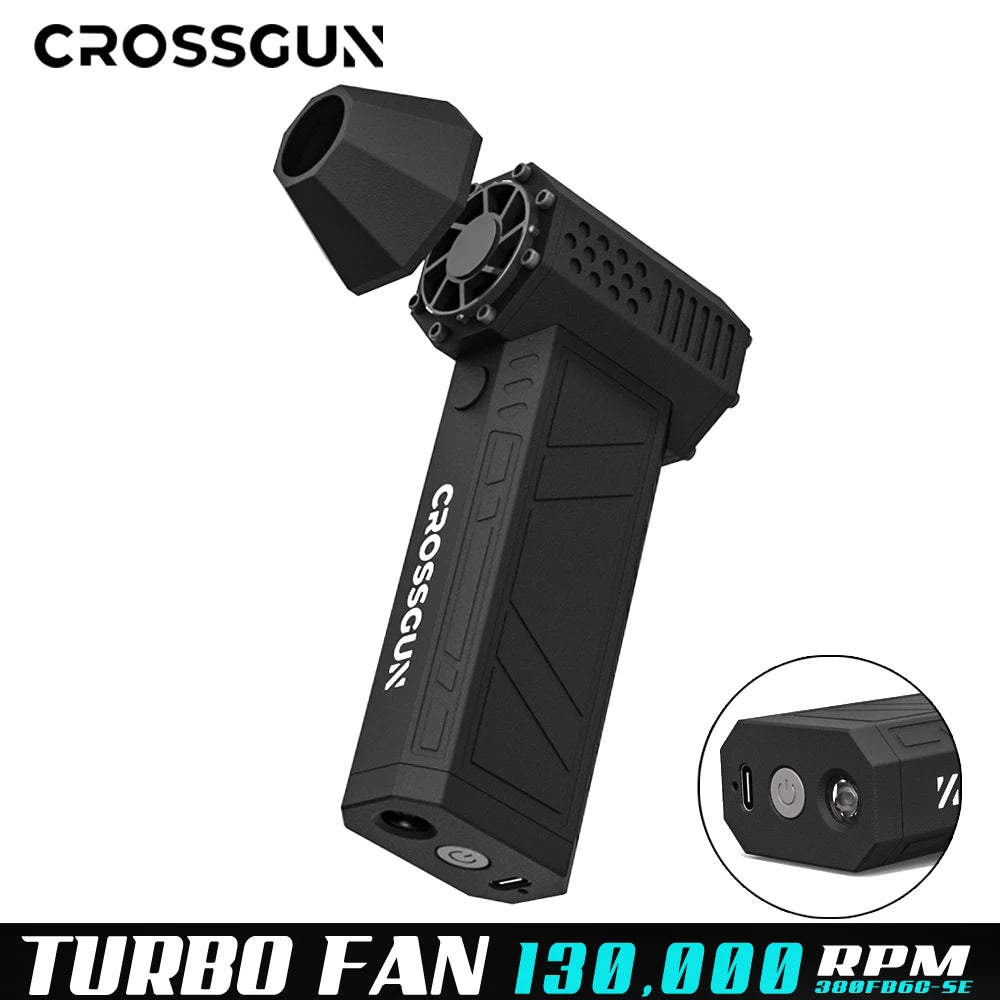 CROSSGUN Jet Turbo King Kong Jetfan Ventilateur puissant portable avec éclairage LED Élimination de la poussière Ordinateur ouragan tempête X3