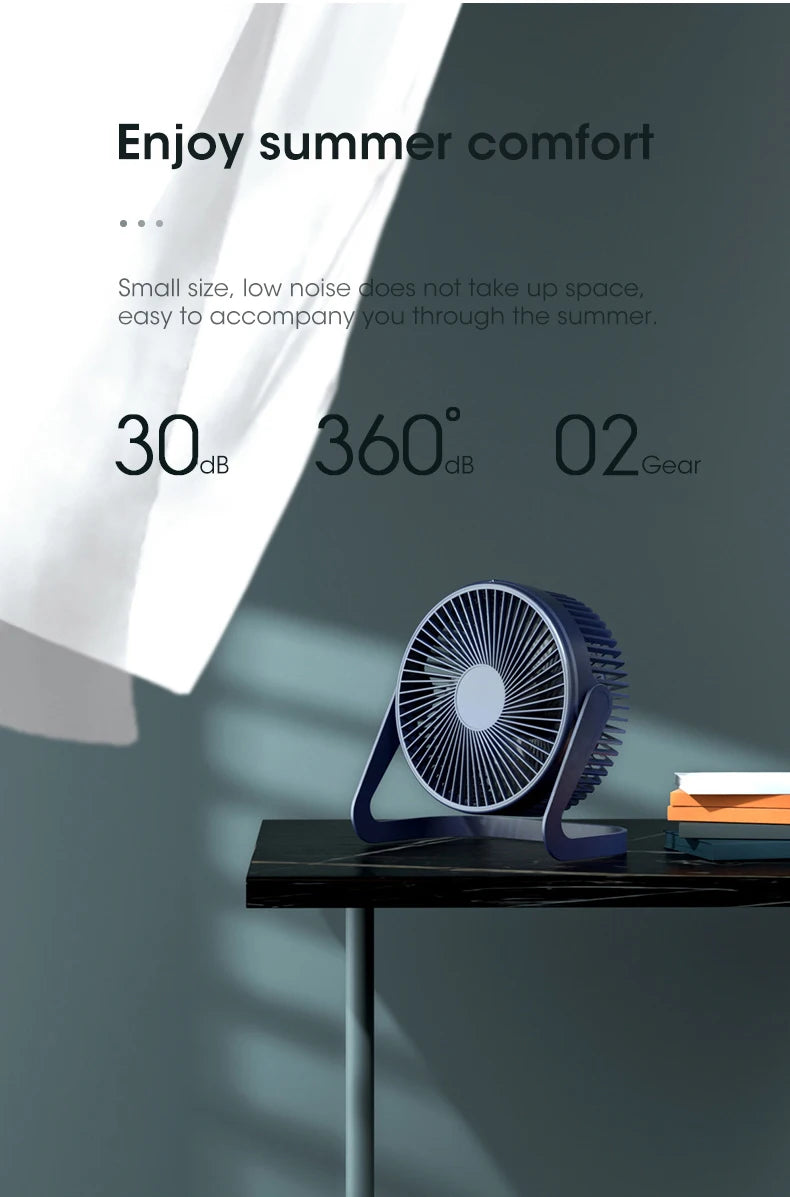 Usb Power Mini Fan 5 Inches Small Desk Cooling Portable Fan Super Mute Cooler 180 Degree Rotation Fan For Home Appliances