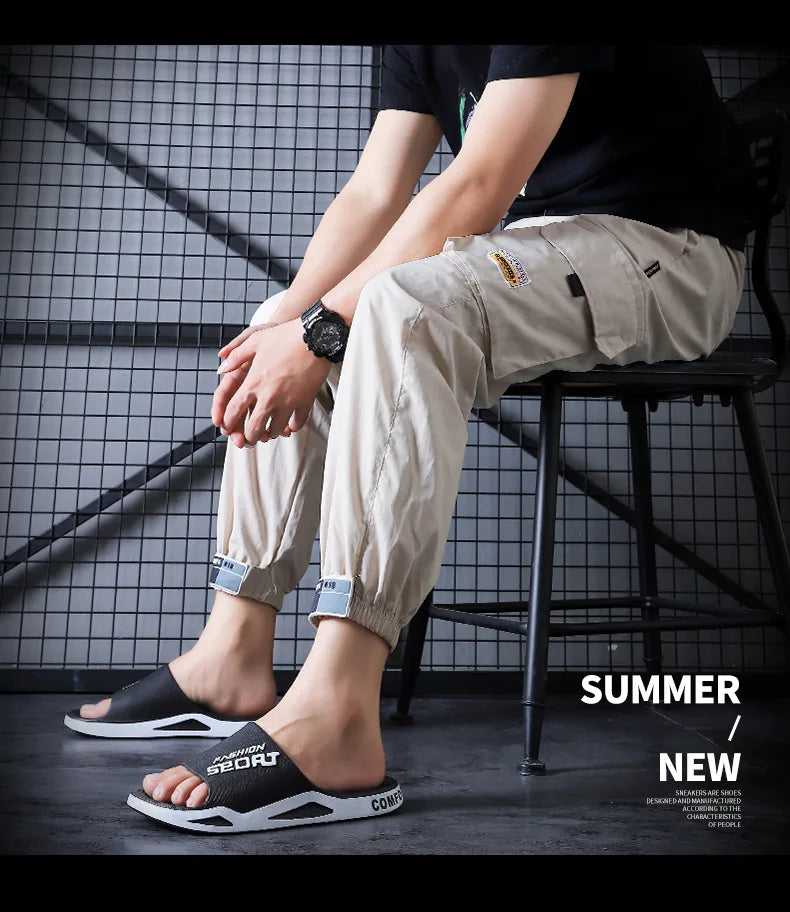 2023 New Slippers Men Summer Sports Outdoor Non-Slip Couples Home Bathroom Sandals And Slippers Women Ciabatte Uomo Flip Flop