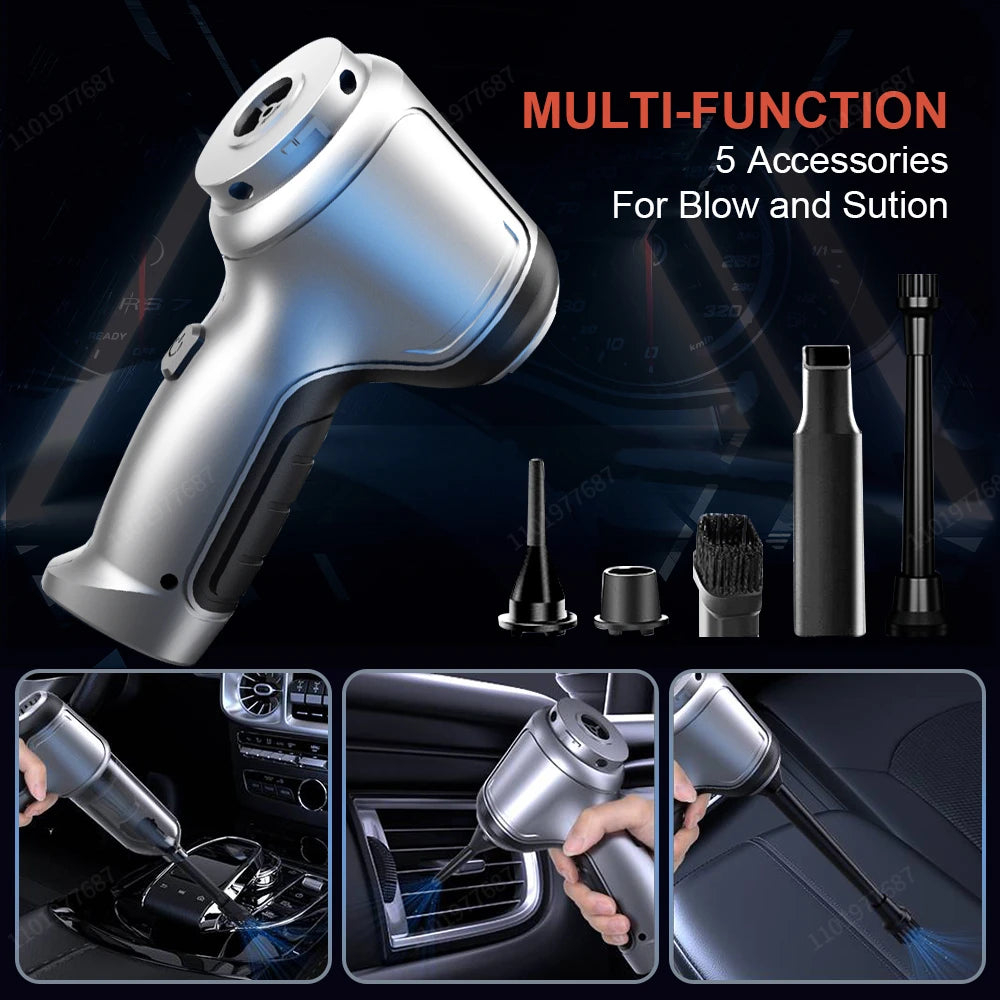 Car Wireless Vacuum Cleaner Strong Suction Handheld Wet Dry Auto Vacuum Home & Car Dual Use Mini Vacuum Cleaner Home Appliance