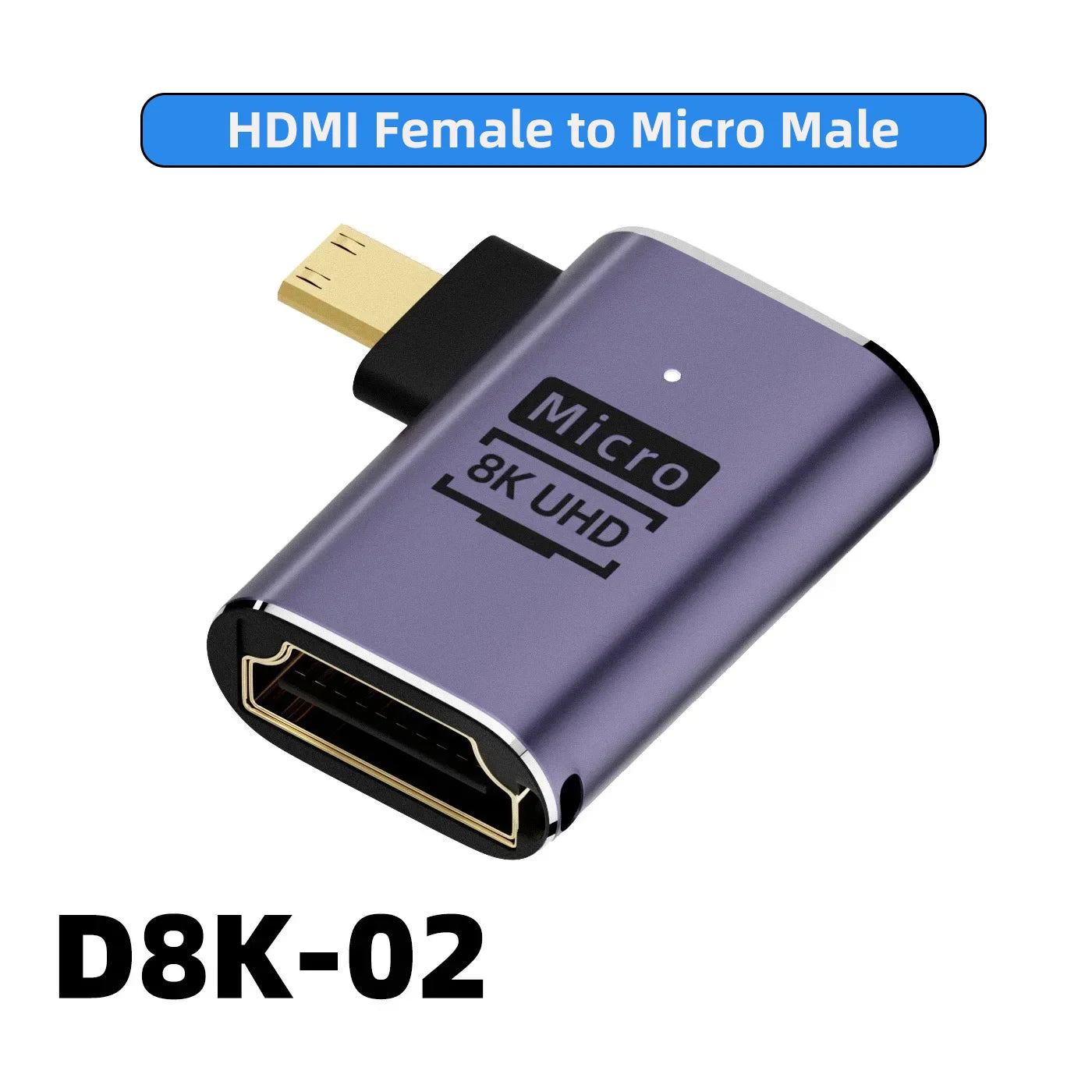 HDMI2.1 Cable Adapter mini micro hdmi to HDMI 2.1 Converter 48Gpbs 8K60HZ 4K120HZ for HDTV Projector PS4 PS5 Laptop PC