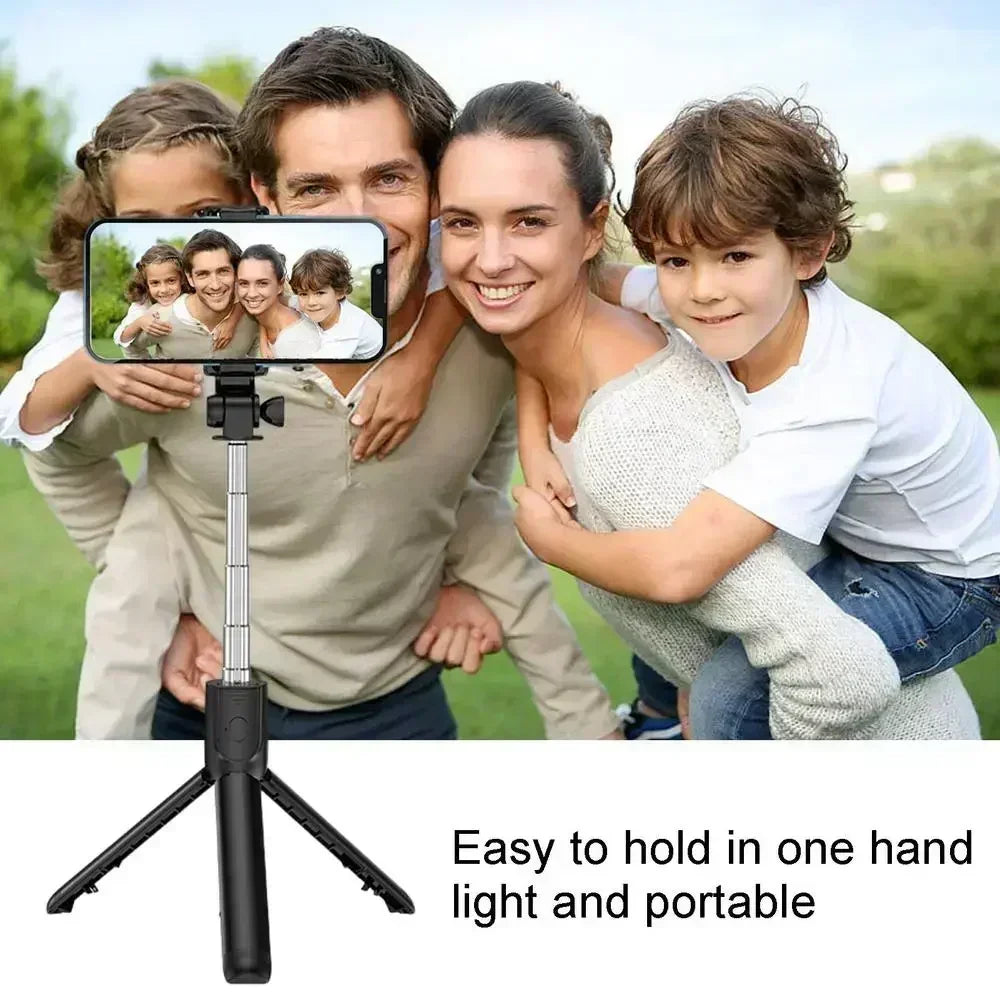 Perche à selfie extensible sans fil Bluetooth, trépied portable pour smartphone, support de trépied pour téléphone iOS et Android