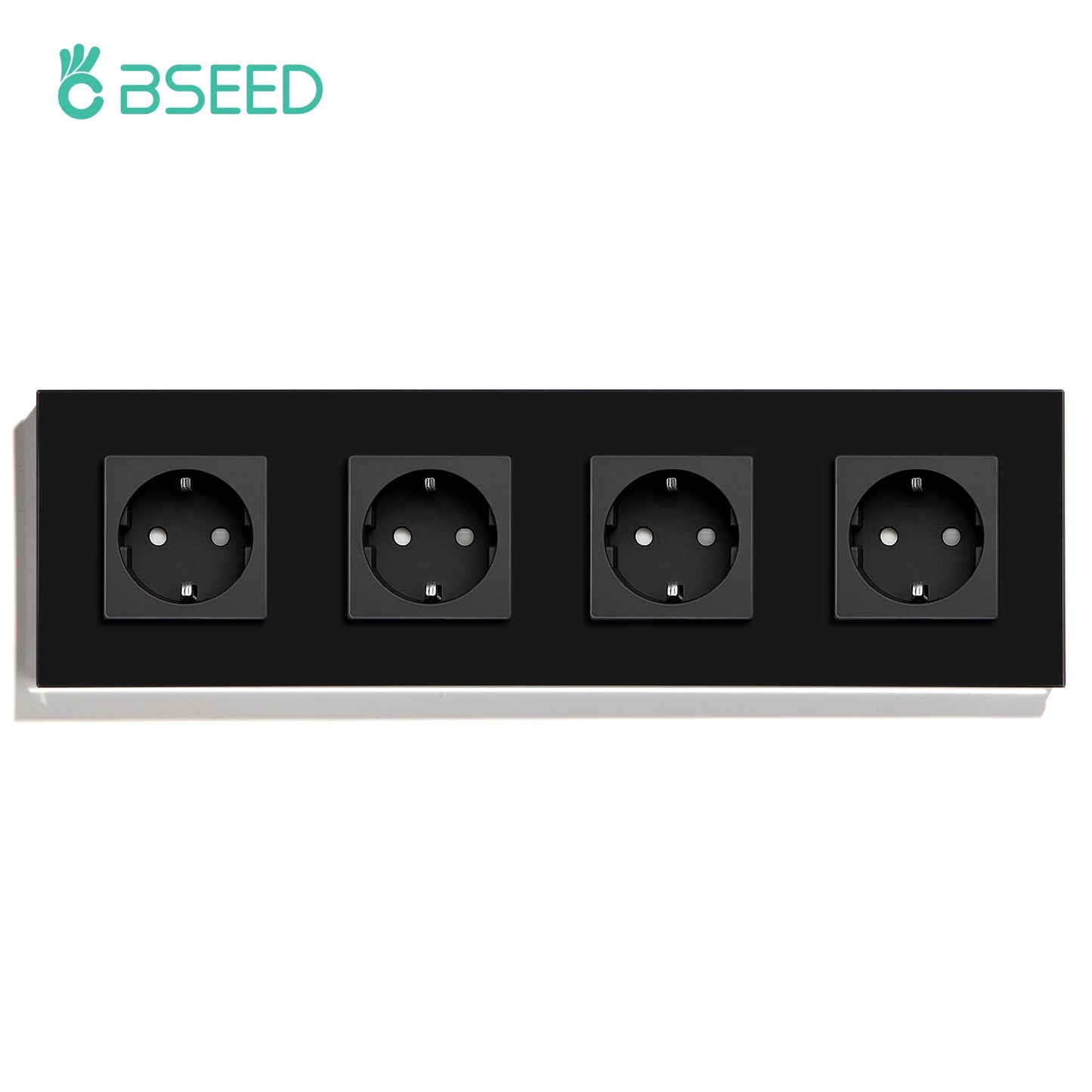 Prises électriques murales standard BSEED EU Prises de type C Prise d'alimentation murale Port de charge USB Panneau en verre Protection pour enfants 16 A