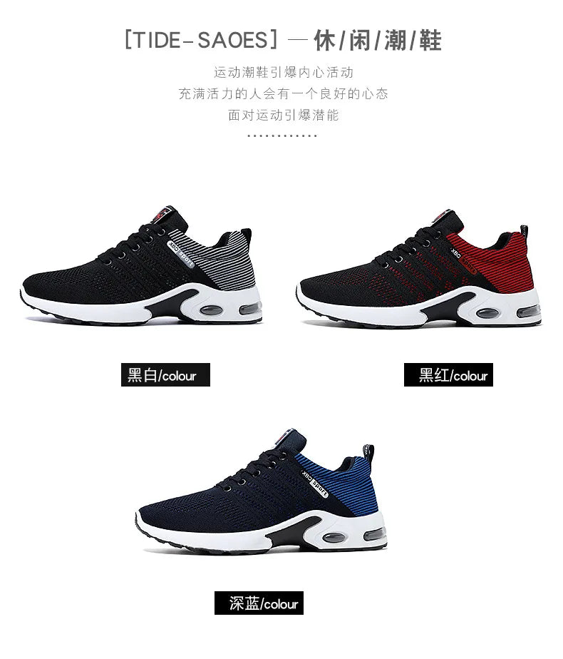 Professional Running Shoes For Men Lightweight Men's Designer Mesh Sneakers Lace-Up Male Outdoor Sports Tennis Shoe