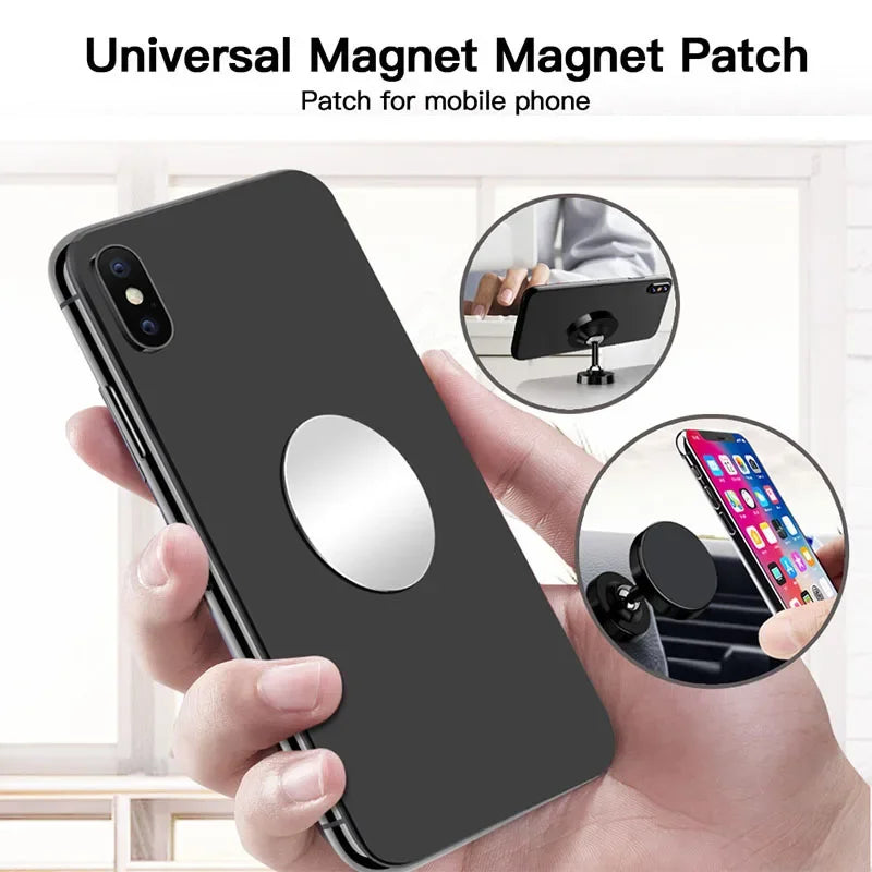 Magnetic Metal Plate For Car Phone Holder Universal Iron Sheet Disk Sticker Mount Mobile Phone Magnet Stand For All Smart Phone