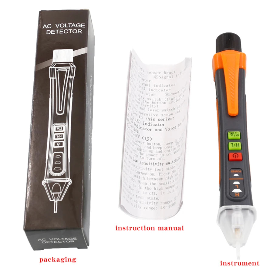 NJTY T02A Multifunction Non-Contact High Voltage Induction Tester, Live/Neutral Wire Detector, Household Electric Tester Pen