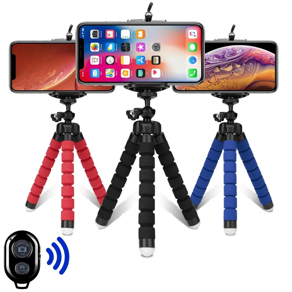 Trépieds Trépied pour téléphone portable Support d'appareil photo Clip Smartphone Monopode Tripe Stand Octopus Mini trépied Stativ pour téléphone