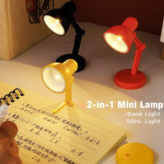 Mini lampe de lecture avec pince, lampe de table LED pliable, veilleuse pour la maison, la chambre, l'ordinateur, les yeux, les voyages, les livres, les appareils électroménagers