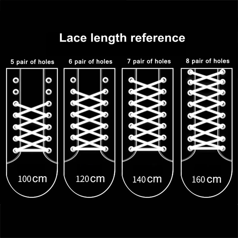 Round Shoelaces Outdoor Hiking Sports Shoe Lace Sneakers Shoelaces Length100/120/140/160CM Laces Black and White Shoelace Unisex