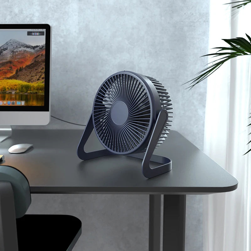 Mini ventilateur d'alimentation USB 5 pouces petit ventilateur de refroidissement de bureau portable refroidisseur super silencieux ventilateur de rotation à 180 degrés pour appareils électroménagers