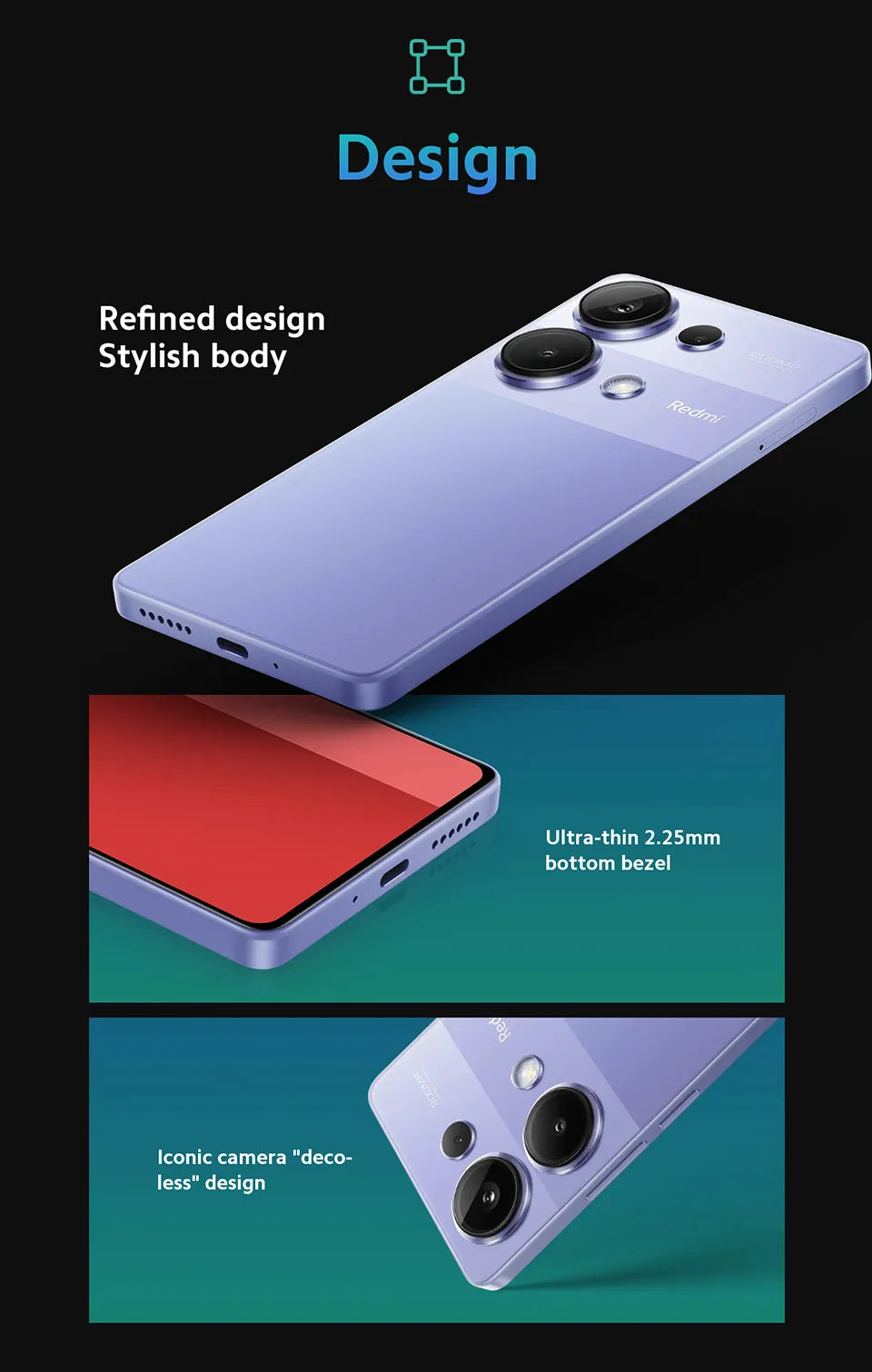 Nouvelle version mondiale du smartphone Xiaomi Redmi Note 13 Pro 4G MTK Helio G99-Ultra 6,67" écran AMOLED 67W Turbo Charge avec 5000mAh