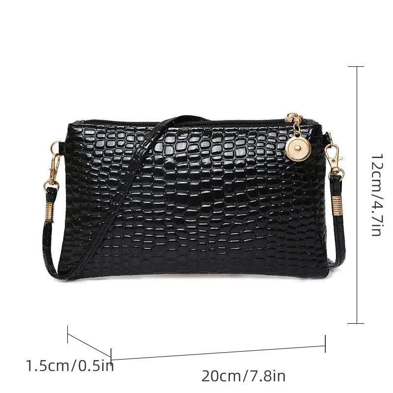 Mini Pu Fashion Women Shoulder Bag Messenger Bag Designer Luxury Crocodile Pattern Phone Coin Purse Girls Handbag Tote Bag