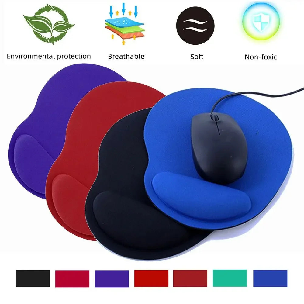 Tapis de souris ergonomique avec repose-poignet confortable, tapis de souris antidérapant, tapis de souris souple pour ordinateur portable et PC