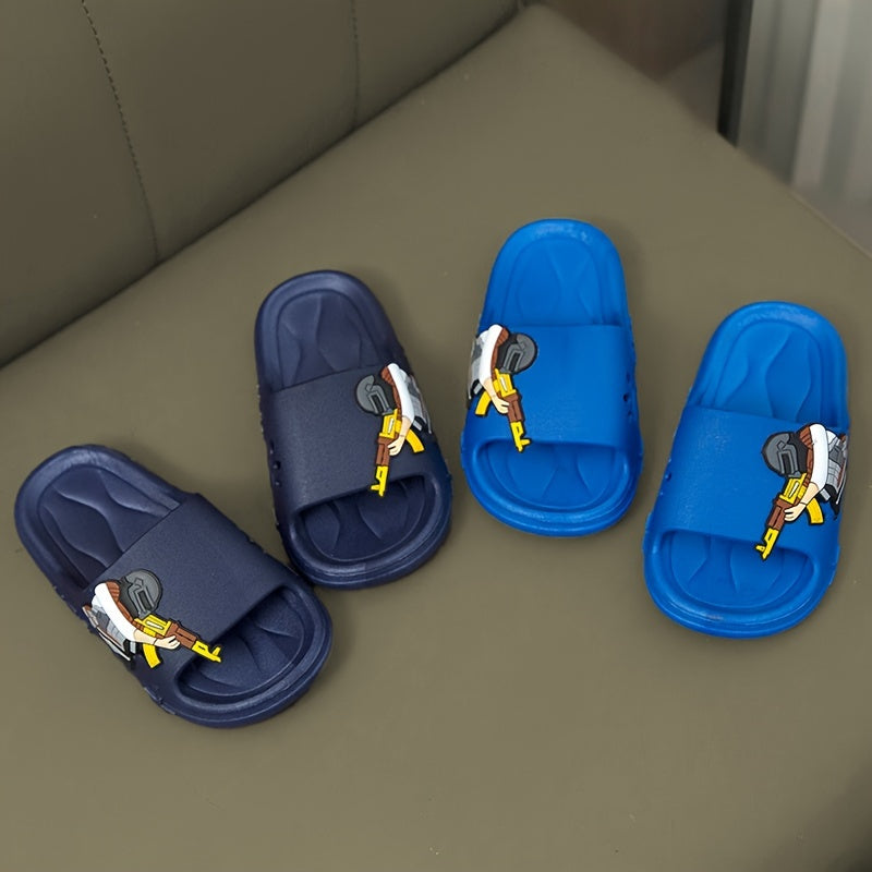 New Style Youngsters' Slippers for Summer, Fashionable And Handsome, Lightweight, Open-Toe, Breathable, Non-Slip Bathroom Shoes, Outdoor Entertainment Footwear, Quick-Drying, Suitable for All Seasons, Indoor And Outdoor Beach