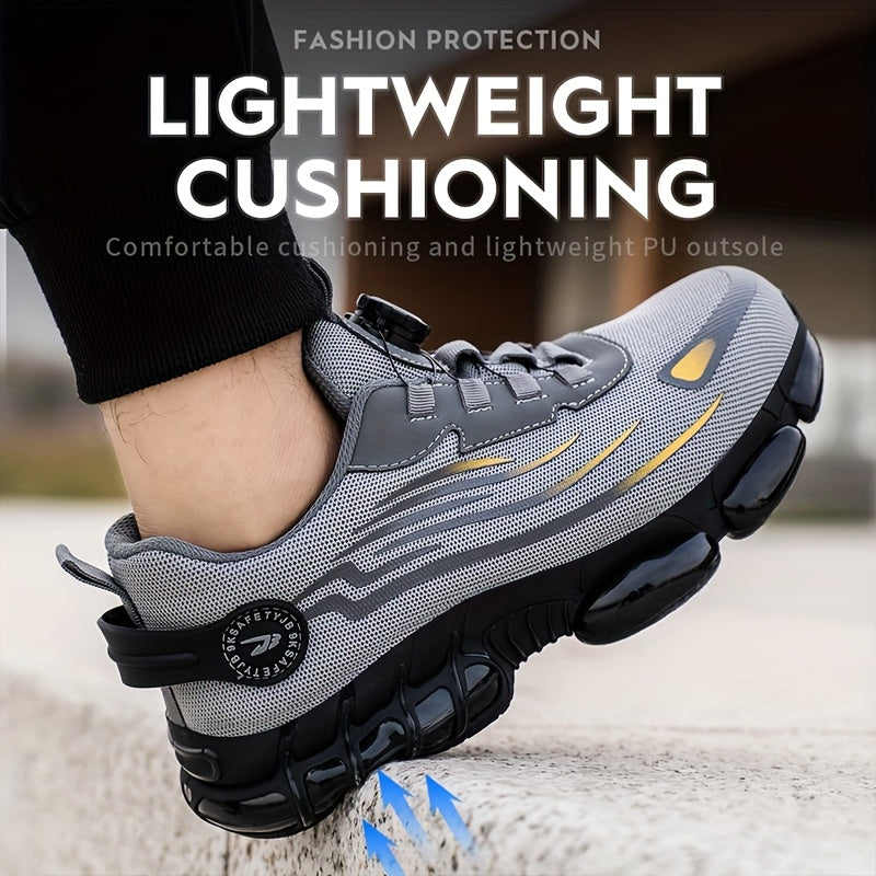 Buttoned Anti-Crush, Anti-Puncture, Comfortable, Breathable And Protective Safety Shoes