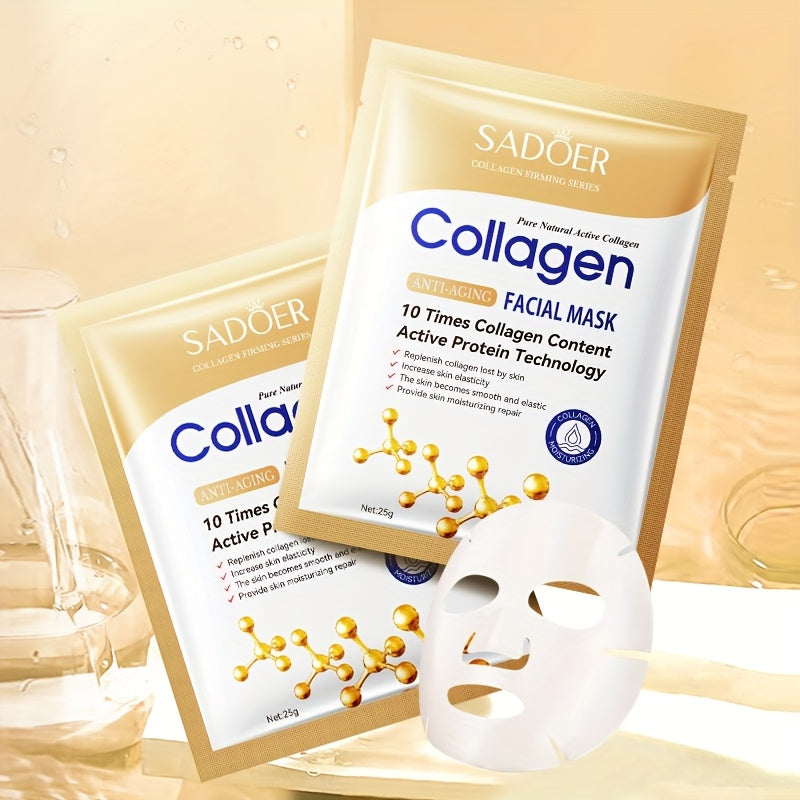 Collagen facial mask, aging Light Beige care product, makes you look younger. It contains collagen, moisturizes and replenishes water, deeply moisturizes and tightens Light Beige, a smooth, mild and non irritating facial Ligh