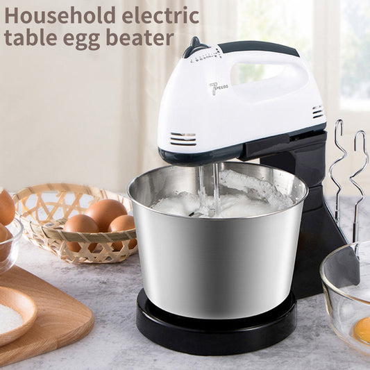 1pc Stand Food Mixers Kitchen Electric Food Blender,Stainless Steel Material Desktop Egg Whisk Cream Cake Dough Kneader, Milk Frother Food Processor, EU plug