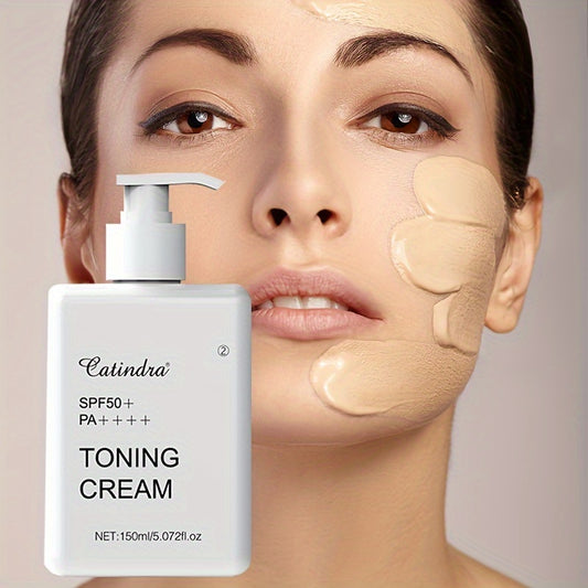 CATINDRA 4-in-1 Mineral Makeup Foundation & Concealer Cream - SPF50, Hyaluronic Acid Infused, Full Coverage for All Skin Tones