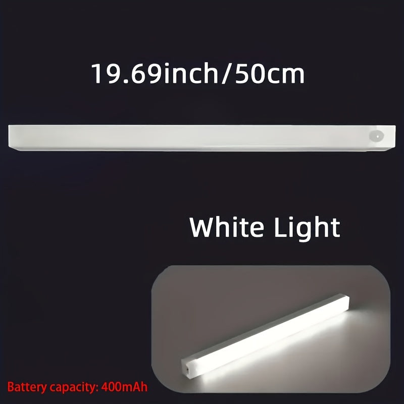 LED Smart Human Sensing Lamp RV Lighting Lamp Car Home Dual Use Wireless Charging Wardrobe Cabinet Bedroom Lighting Lamp Magnetic Absorption No Hole Long Strip Night Light USB Charging RV Lighting Lamp Car Supplies RV Accesso